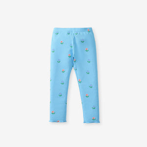 Toddler & Kids Ballerina Sweatshirt and Blue Floral Leggings Outfit - Yarafly
