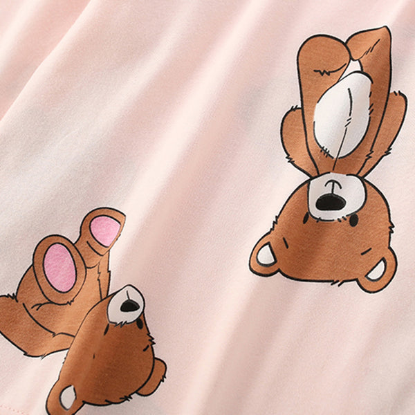 Girls Toddler & Kid Pink Bear Buddy Pajama Set - Yarafly