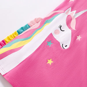 Toddlers & Kids Magical Unicorn Raglan Dress - Yarafly