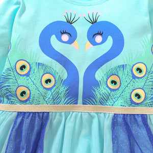 Toddlers & Kids Peacock Princess Dress - Yarafly