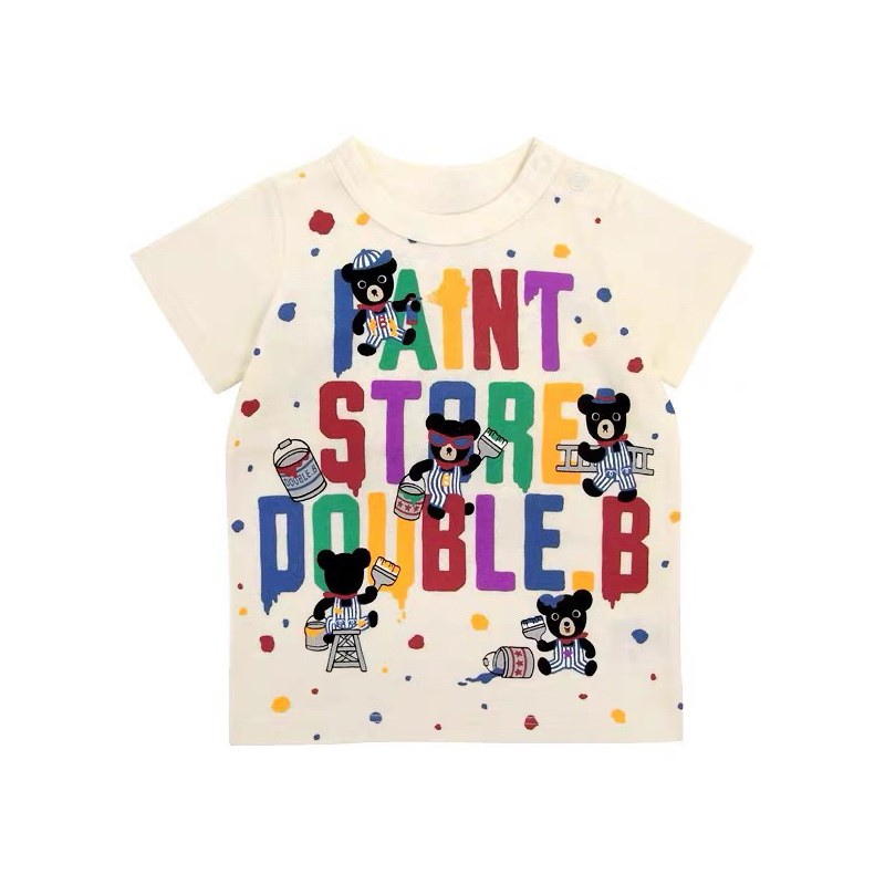 Boy and Girl Playful Paint Shop Bear T-Shirt for Baby, Toddler & Kids - Yarafly