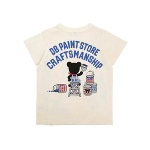 Boy and Girl Playful Paint Shop Bear T-Shirt for Baby, Toddler & Kids - Yarafly