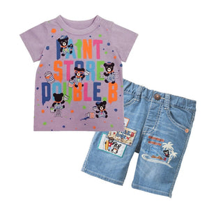 Boy and Girl Playful Paint Shop Bear T-Shirt for Baby, Toddler & Kids - Yarafly