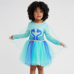 Toddlers & Kids Peacock Princess Dress - Yarafly