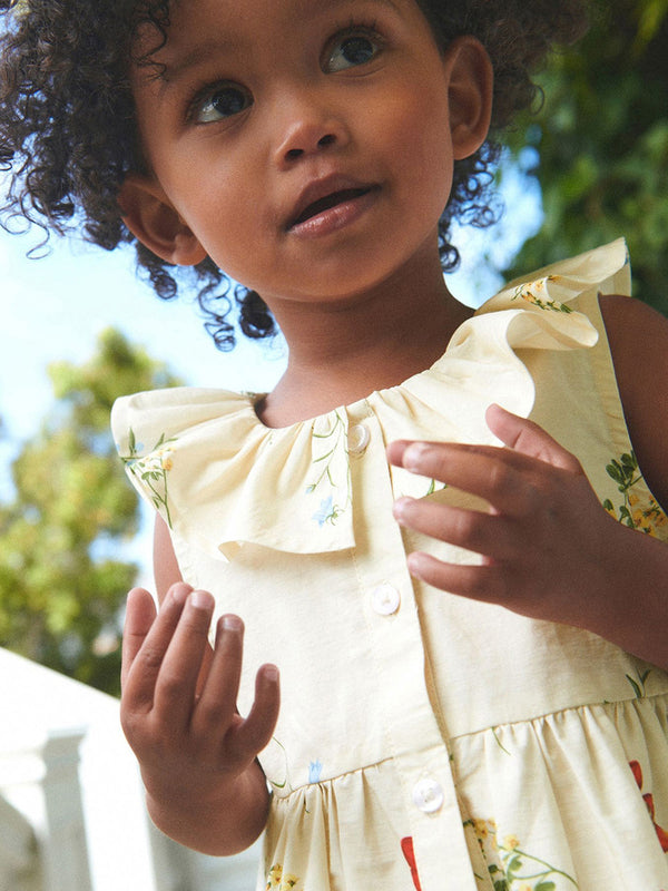 Toddlers & Kids Garden Ruffle Collar Dress - Yarafly