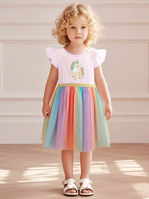 Toddlers & Kids Fantastical Unicorn Dress - Yarafly