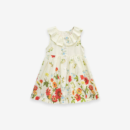 Toddlers & Kids Garden Ruffle Collar Dress - Yarafly