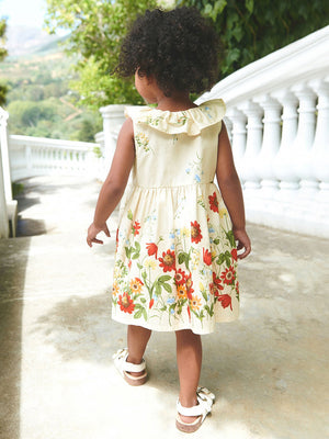 Toddlers & Kids Garden Ruffle Collar Dress - Yarafly