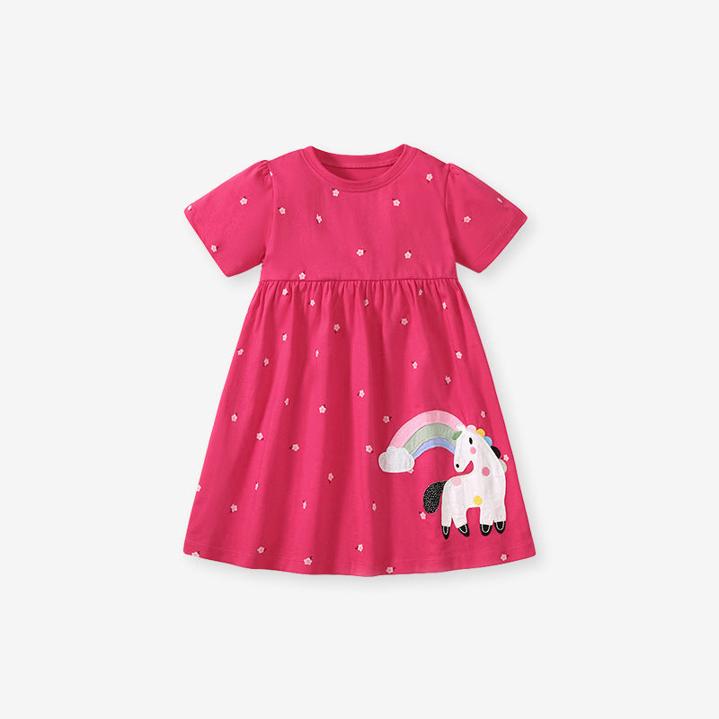 toddler girl unicorn dream dress pastel 2T-7T Yarafly