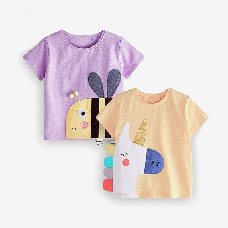 Toddler and kids graphic t-shirts under $10 in sizes 2T–7T from Yarafly