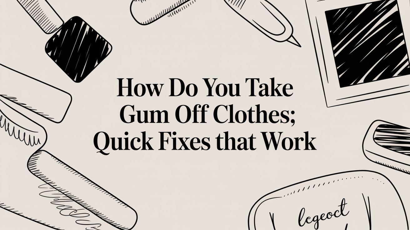 How Do You Take Gum Off Clothes: Quick Fixes That Work