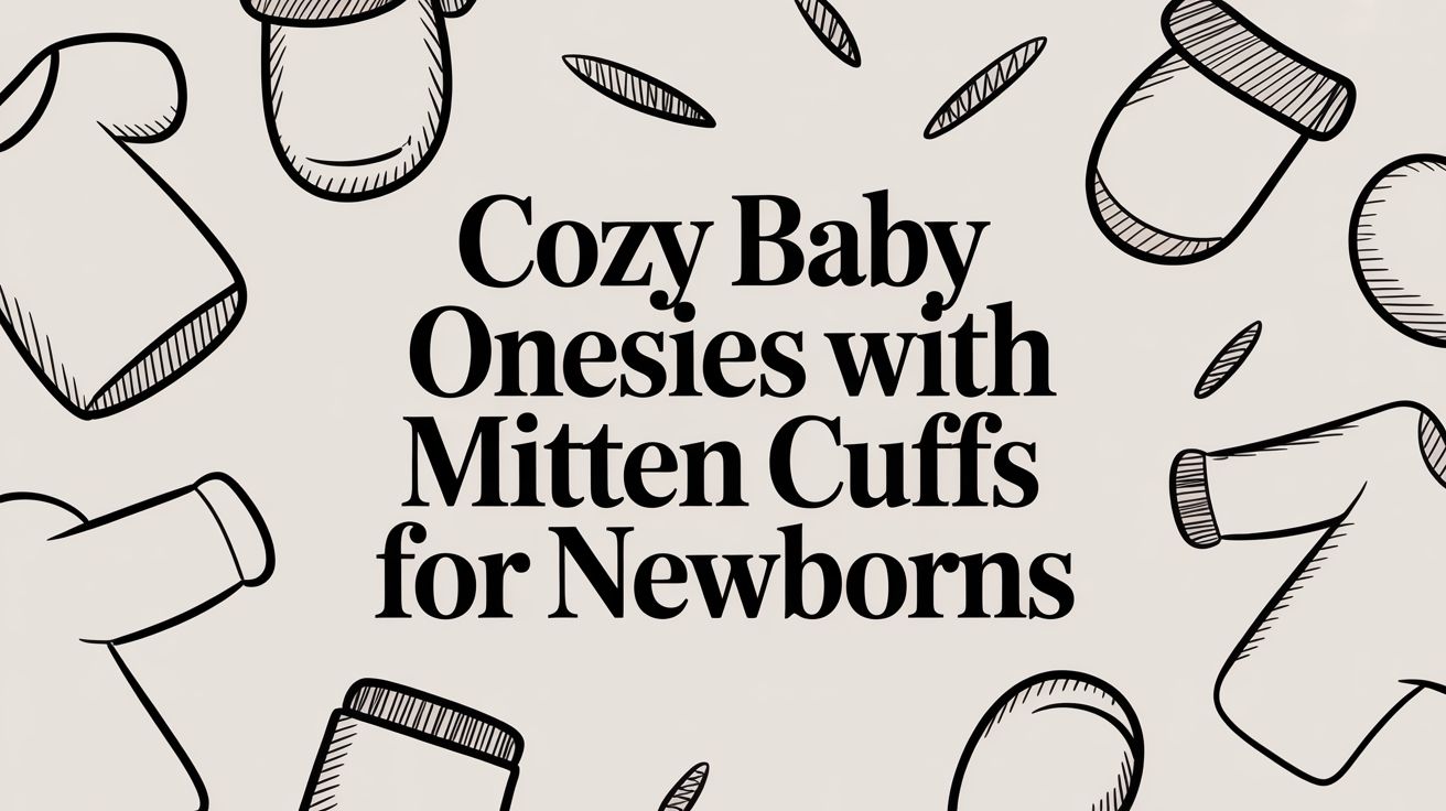 Cozy baby onesies with mitten cuffs for newborns