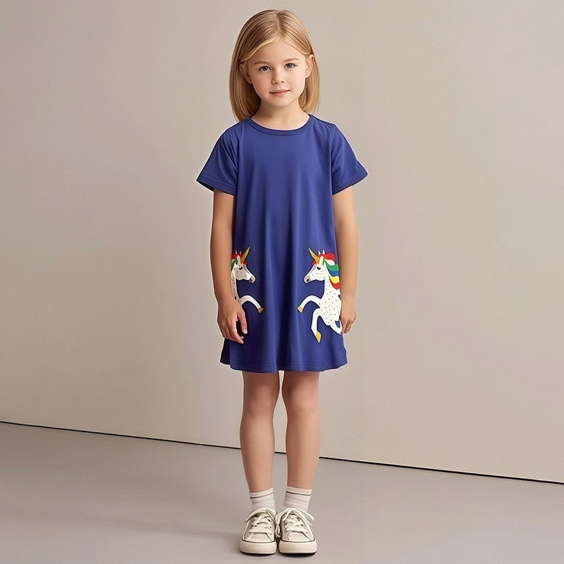 Blue Magical Unicorn Dress