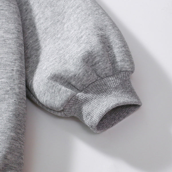 Grey Woodland Animal Appliqu Toddler Kids Sweatshirt image 2