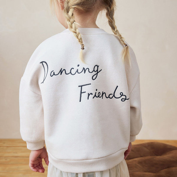 Little maven autumn new girls suit European and American style plus velvet children s suit watermark cartoon girl suit image 2