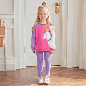 Toddler & Kids Unicorn Sweatshirt & Leggings Set