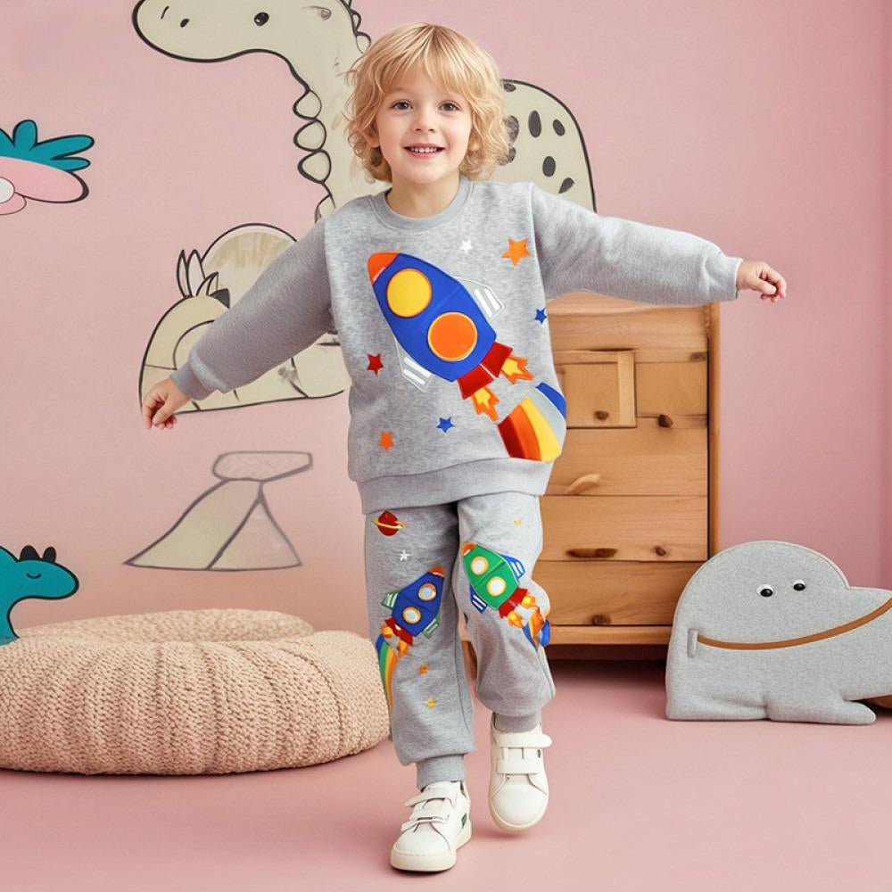 kids Rocket print Sweatshirt set