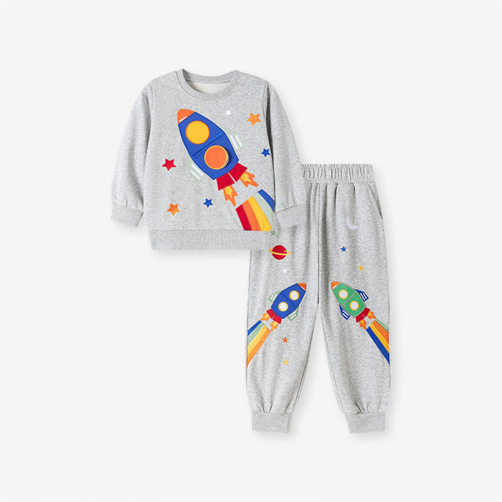 kids Rocket print Sweatshirt set