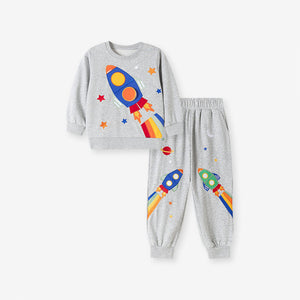 kids Rocket print Sweatshirt set