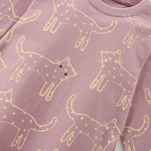 Cross border malwee girls home clothes autumn and winter new European and American small and medium sized children s T shirt elastic waist pants round neck suit image 3