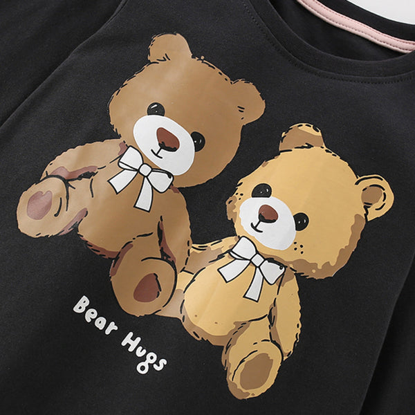 Cross border malwee children s home clothes autumn and winter new European and American small and medium sized children s two piece suit round neck long sleeve casual suit image 3
