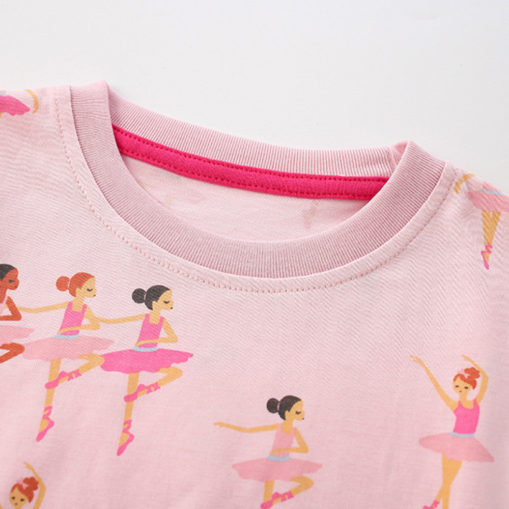 kids Ballerina Pink Pajama Set