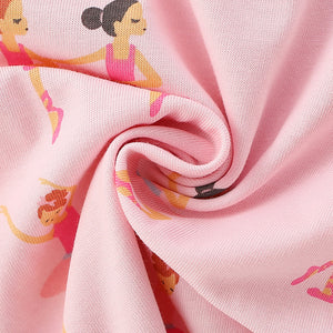 Malwee girls home clothes autumn new European and American small children s casual western style printed elastic waist pants suit image 4
