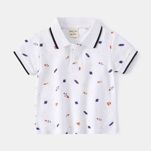 Toddler & Kids Fun Pattern Polo Shirts for Boys