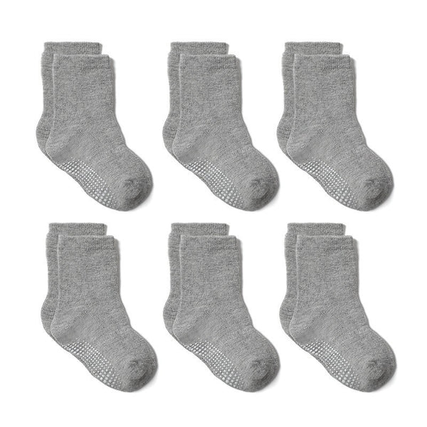 "Morgan" Anti-Slip Baby, Toddler & Children's Socks -6-Pack