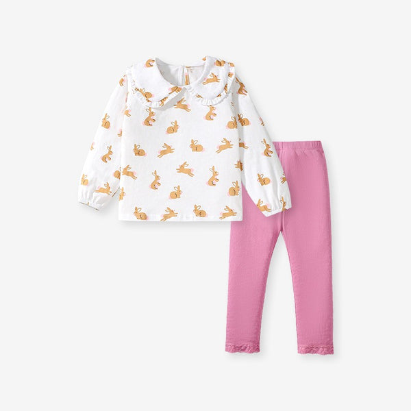 Toddlers & Kids Bunny Print Outfit