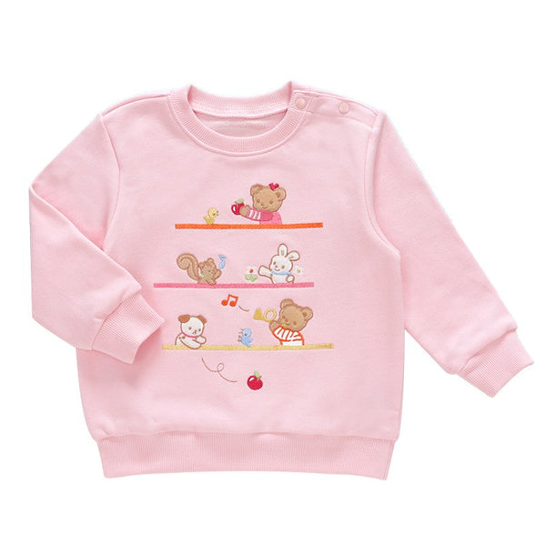 Baby, Toddler & Kids Cute Animal Friends Pink Pullover Sweatshirt for Girls