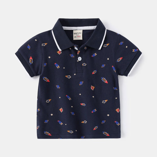 Toddler & Kids Fun Pattern Polo Shirts for Boys - Yarafly