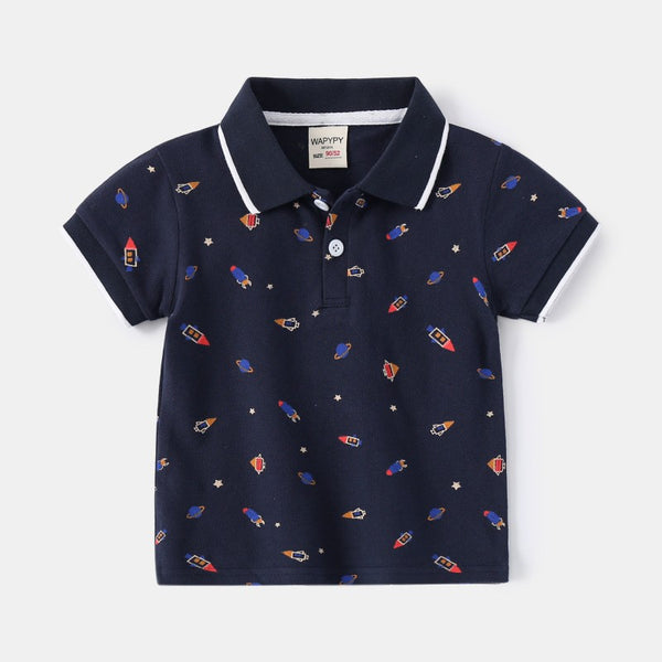 Toddler & Kids Fun Pattern Polo Shirts for Boys