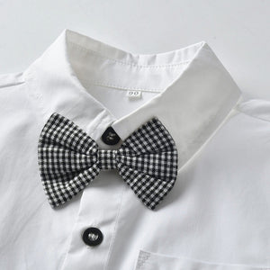 Toddler Boys’ Classic Dress Shirt and Suspender Pants Set (12M–6T)