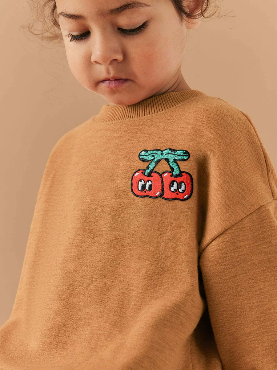 Toddlers & Kids Sweet Cherry Sweatshirt Outfit
