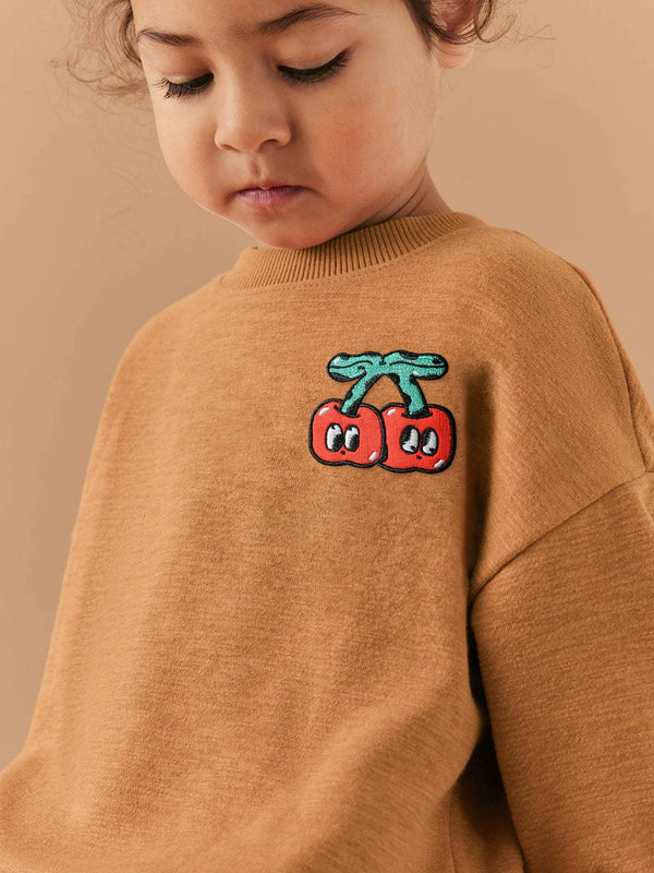 Toddlers & Kids Sweet Cherry Sweatshirt Outfit