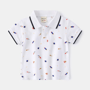 Toddler & Kids Fun Pattern Polo Shirts for Boys