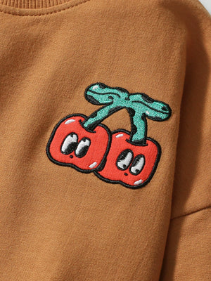 Toddlers & Kids Sweet Cherry Sweatshirt Outfit