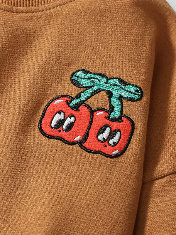 Toddlers & Kids Sweet Cherry Sweatshirt Outfit