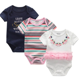 "Olivia" Baby Girl Bodysuit 3-Pack Set