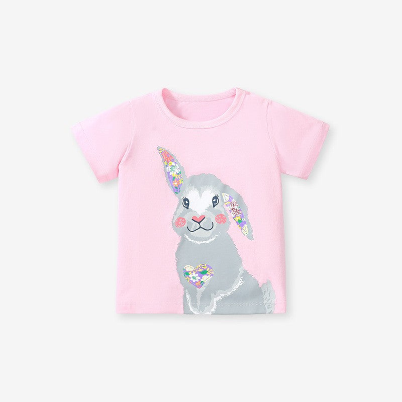 Toddlers & Kids Pink Bunny Graphic T-Shirt