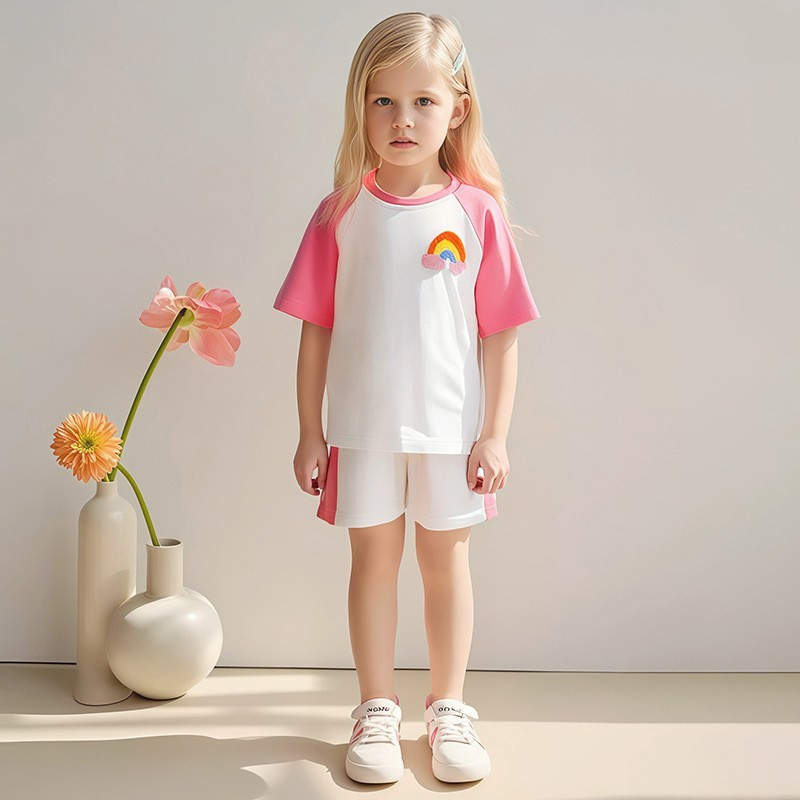 Toddler & Kids Rainbow Tee & Shorts Set