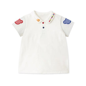 Boy and Girl Adorable Polo Shirt with Colorful Details for Baby, Toddler & Kids