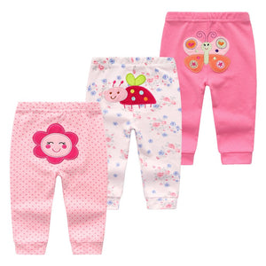 "Mabel" Baby Girl Cotton Sweatpants 3-Pack