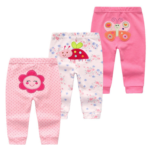 "Mabel" Baby Girl Cotton Sweatpants 3-Pack