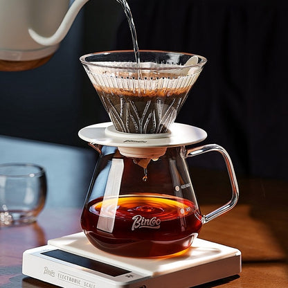 Crystal Glass Pour-Over Coffee Set - Where Artistry Meets Function - Yarafly