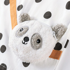 Toddler & Kids Playful Polka Dot Panda Pocket T-Shirt and Shorts Set