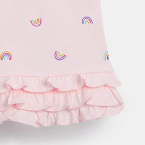 Toddler & Kids Rainbow Ruffle Polo Dress