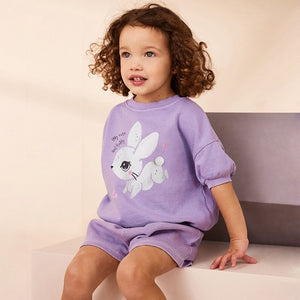Toddler & Kids Lavender Bunny Summer Set