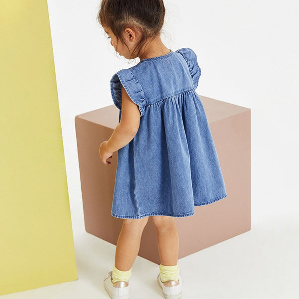 Toddler & Kids Whimsical Animal Denim Dress